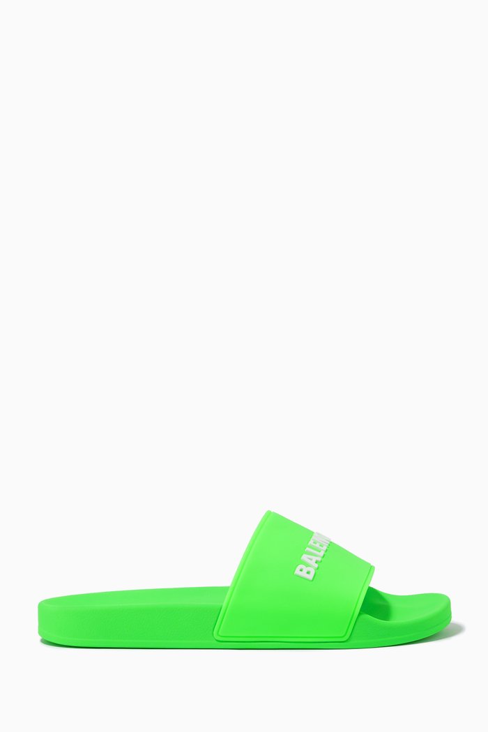 

Logo Pool Slides in Rubber, Green