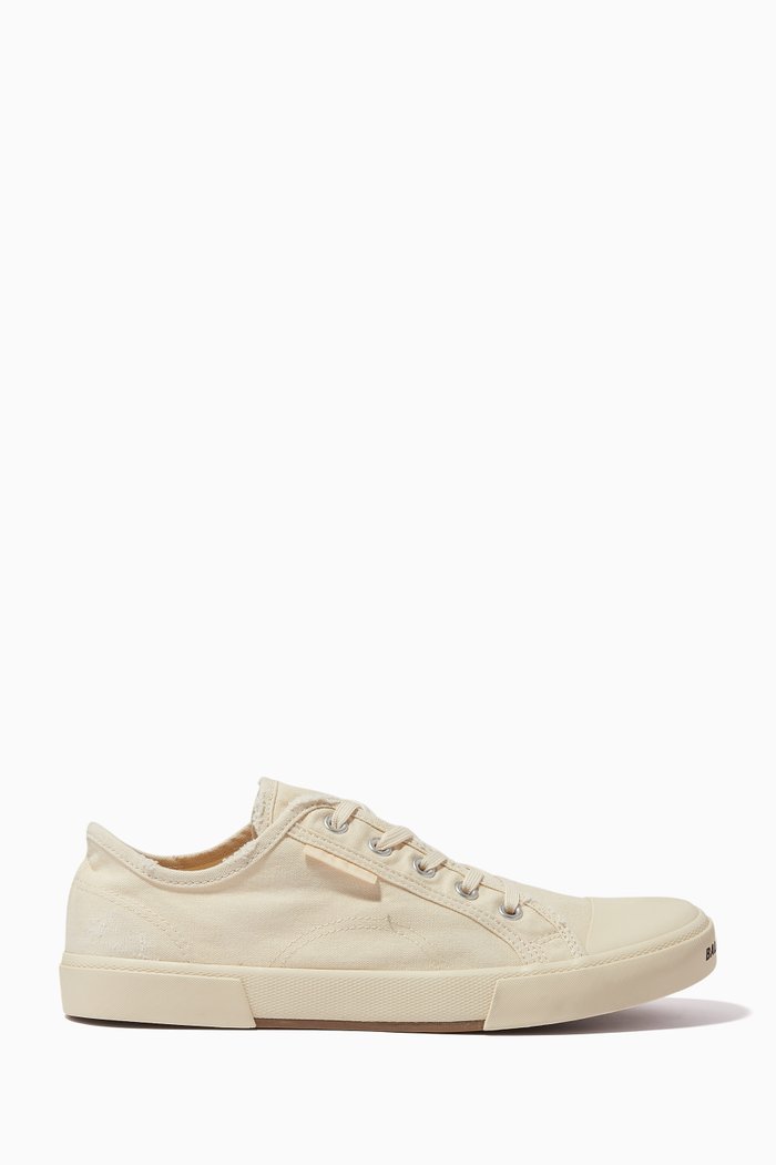Paris Low Top Sneakers in Canvas, White