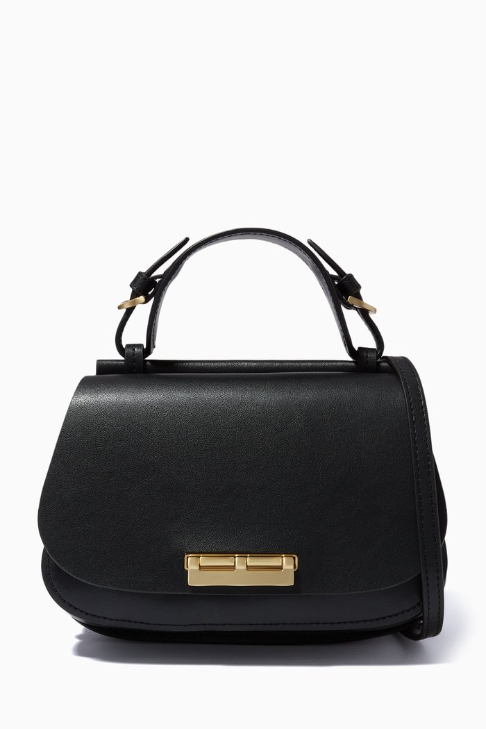 

Chantalle Saddle Crossbody Bag in Leather, Black