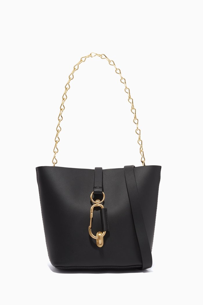 

Belay Mini Hobo Bag in Leather, Black