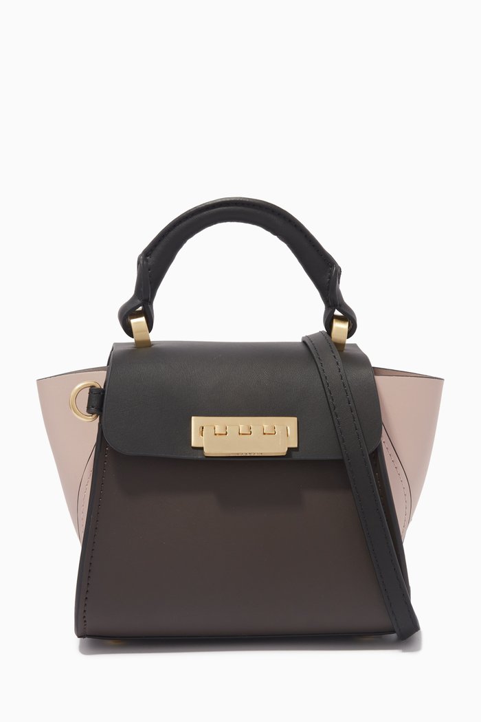 

Eartha Mini Top Handle Bag in Leather, Brown
