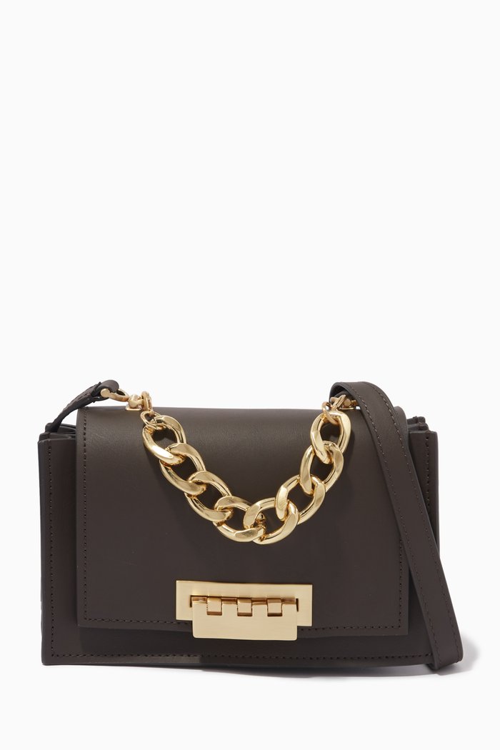 

Earthette Crossbody Bag in Leather, Brown
