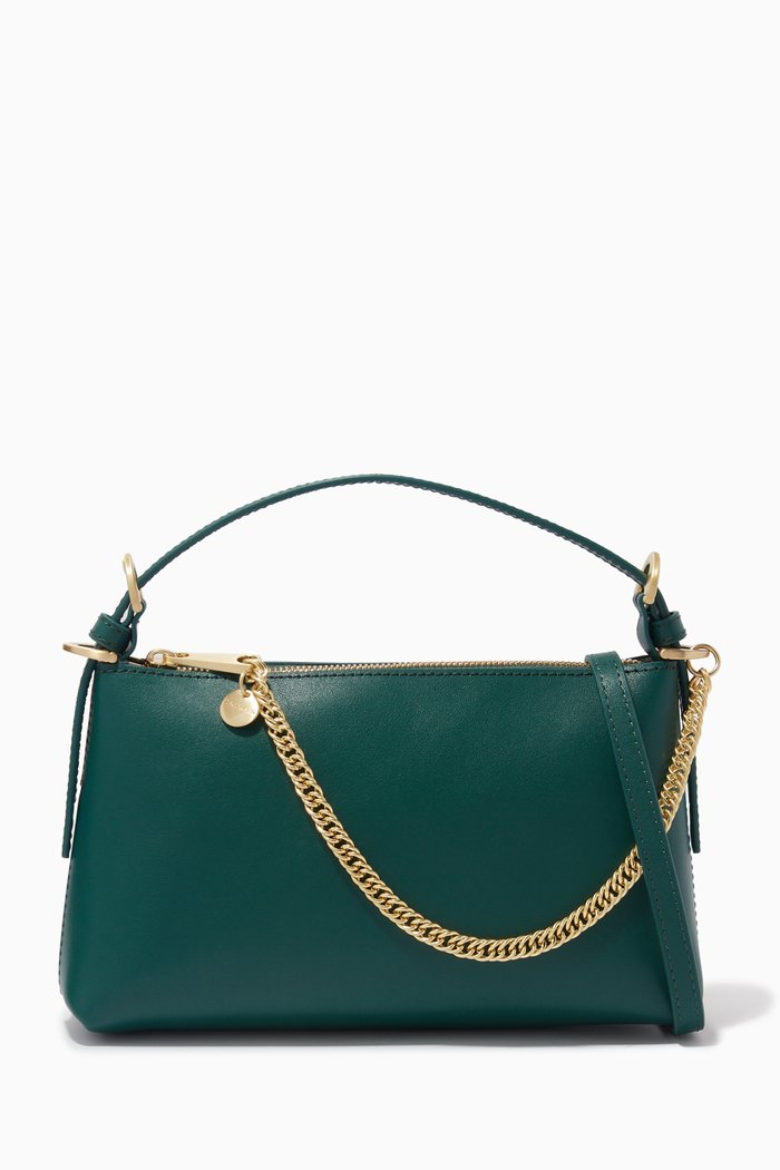 Posen Shoulder Bag in Leather, Green