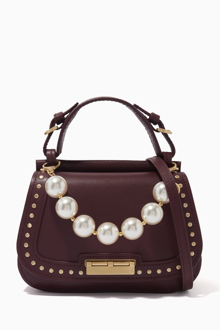 

Chantalle Saddle Bag in Leather, Burgundy