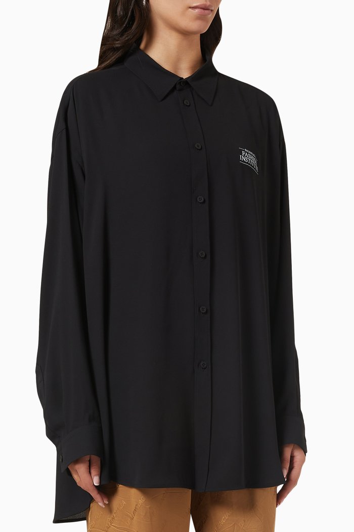 

Fashion Institute Shirt in Silk, Black
