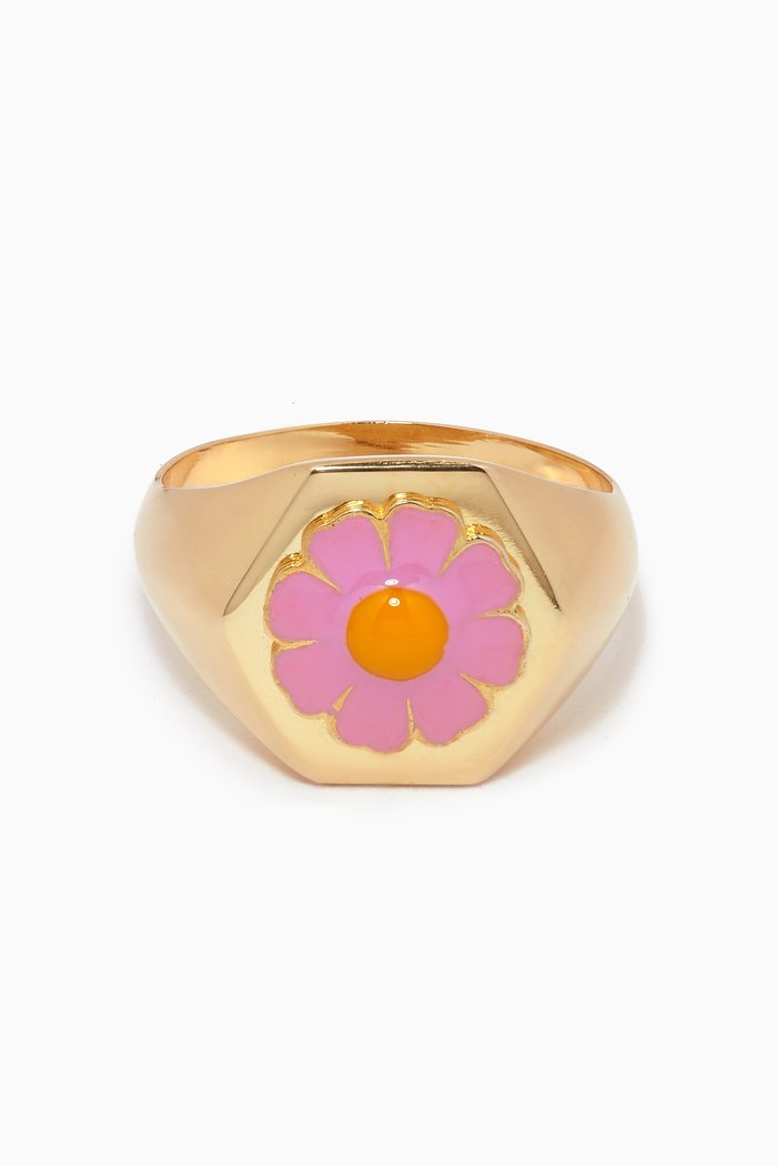 

Daisy Ring in 18kt Gold Vermeil, Pink