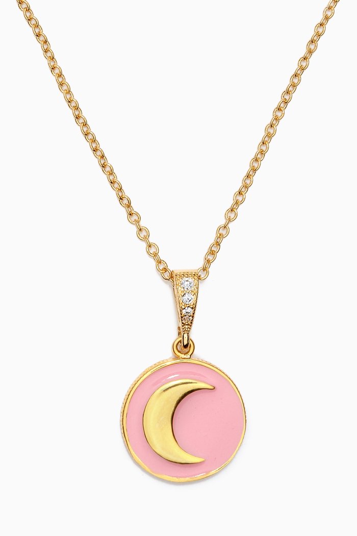 

Cosmic Sparkle Necklace in 18kt Gold Vermeil, Pink