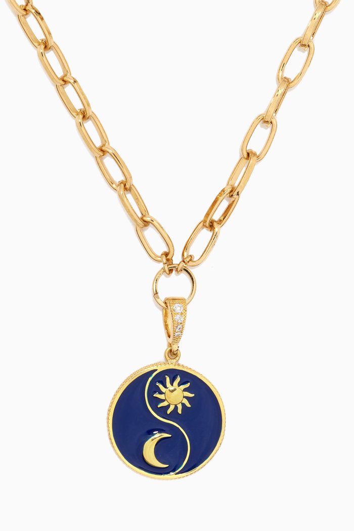 

Sparkling Eclipse Necklace in 18kt Gold Vermeil, Blue