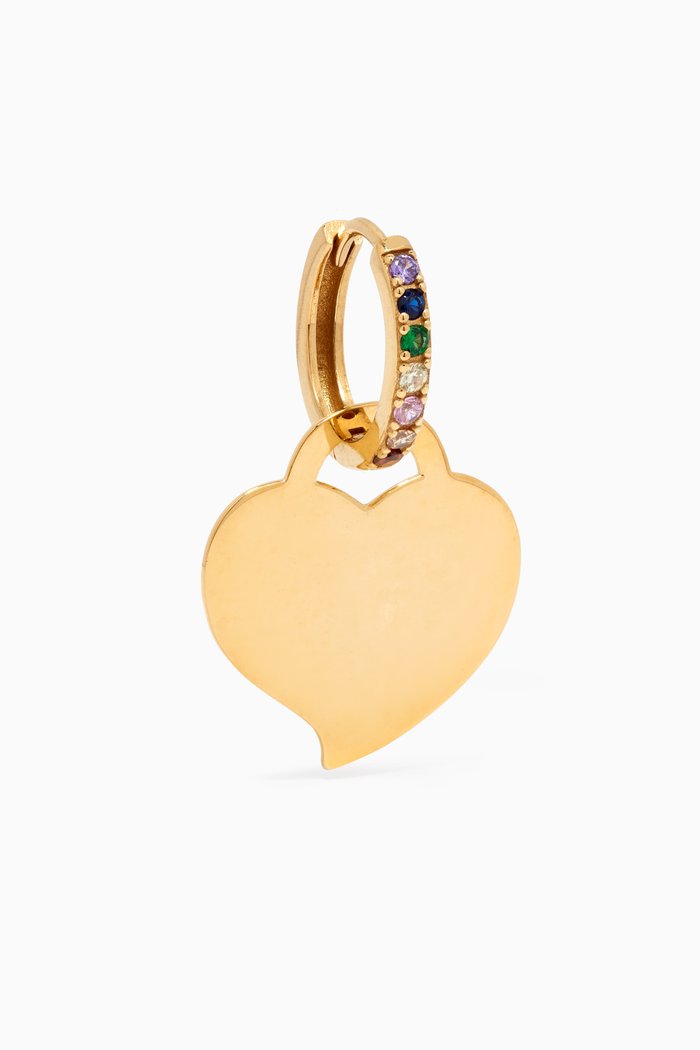 

Vintage Heart Single Earring in 18kt Gold-plated Sterling Silver