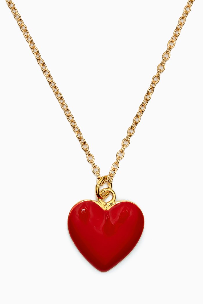 

Heart Me Necklace in 18kt Gold-plated Metal, Red
