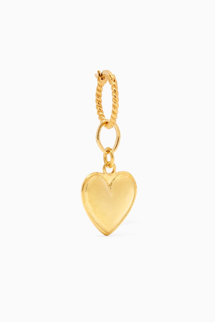 

Heart Me Rope Single Earring in 18kt Gold-plated Metal