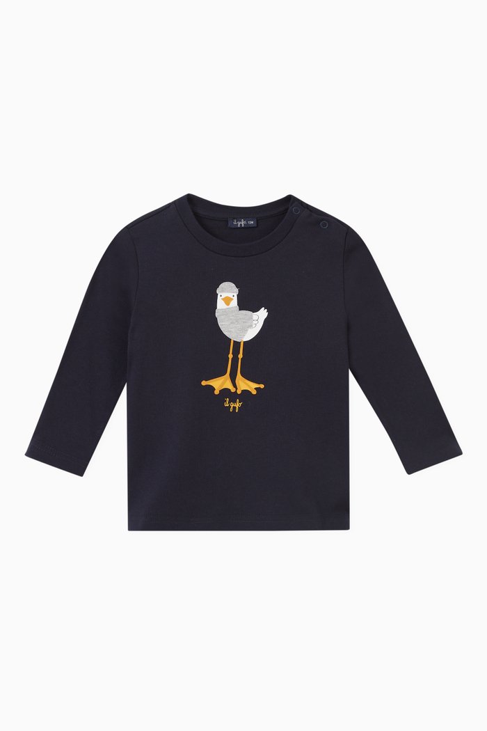 

Bird T-shirt in Cotton, Blue