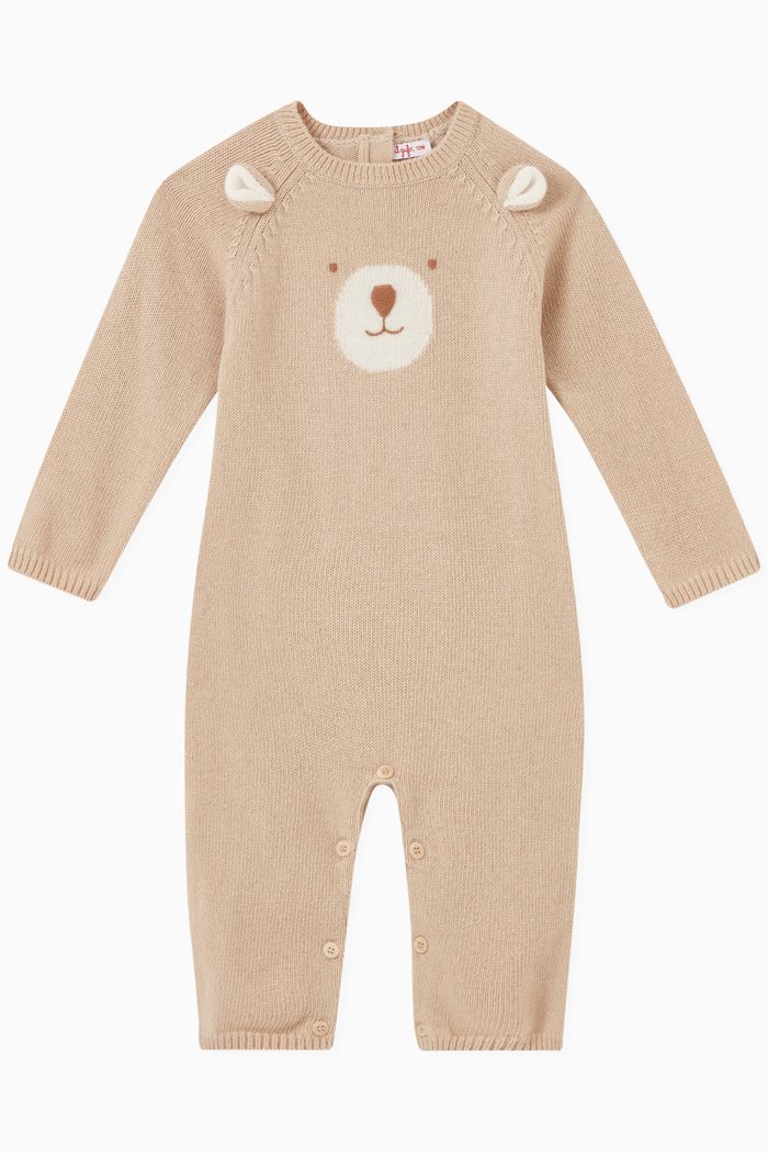 

Bear Romper in Wool, Neutral