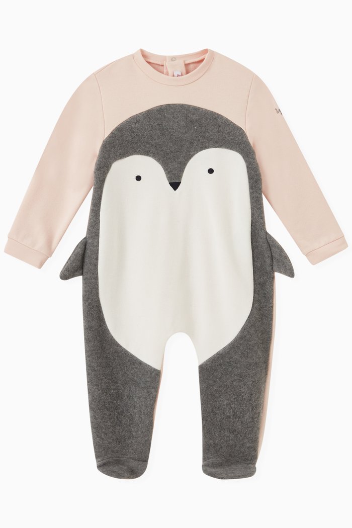 

Penguin Applique Pyjama in Cotton, Pink