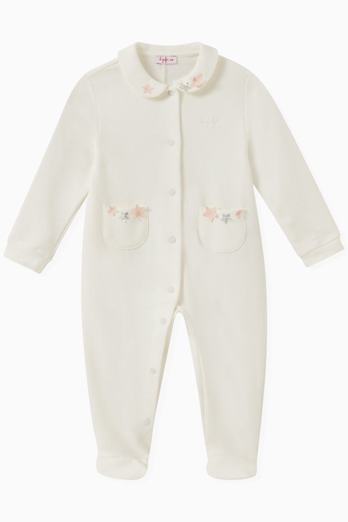 

Star Pocket Pyjama in Cotton, Neutral