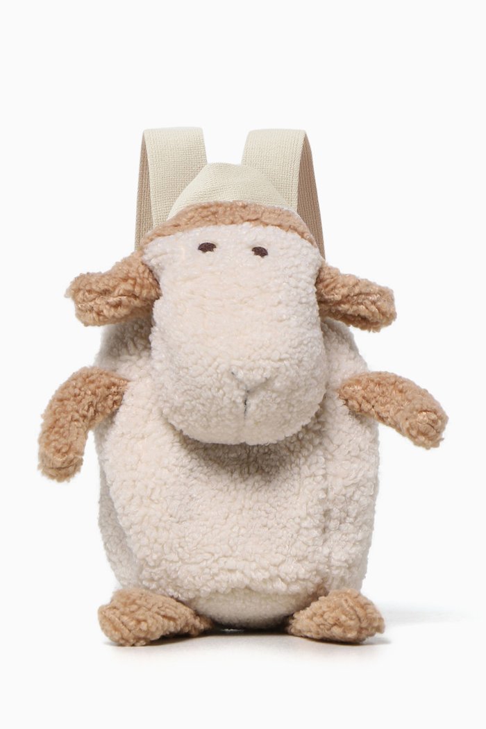 

Sheep Toy Backpack in Fuzzy Fabric, Neutral