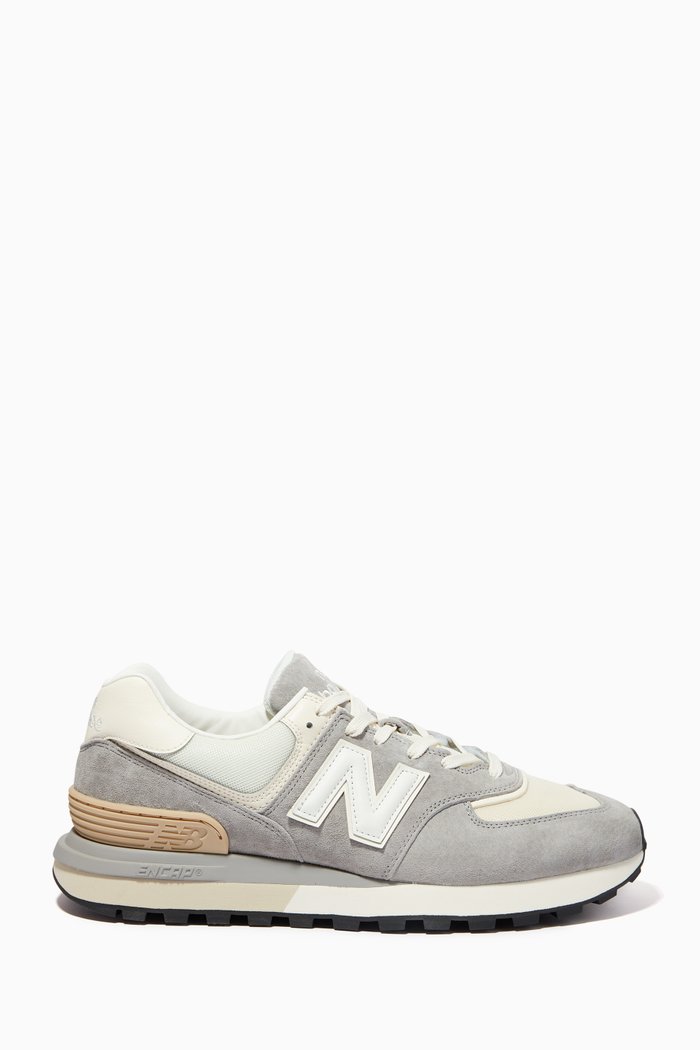 

574 Legacy Low-top Sneakers in Suede & Mesh, Grey