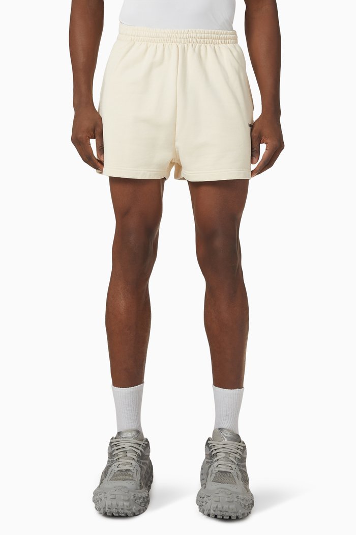 

Balenciaga Sweat Shorts in Fleece Jersey, Neutral