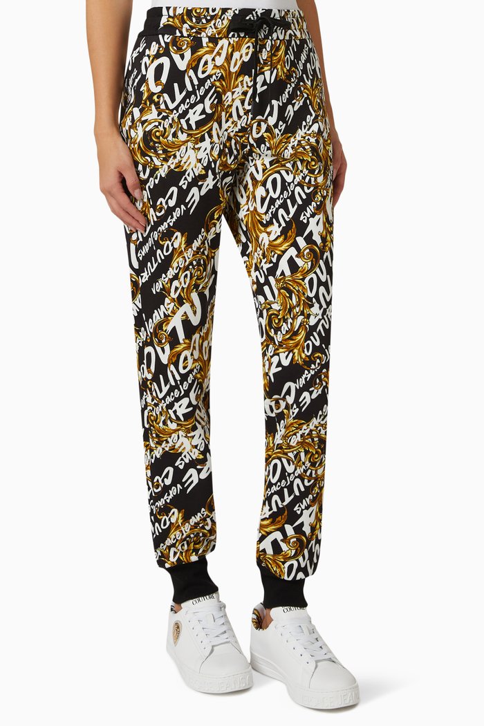 

Logo Graphic Print Sweatpants in Cotton, Black