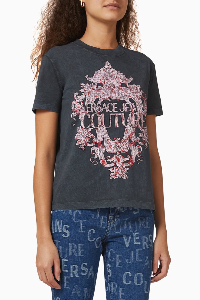 

Logo T-shirt in Cotton, Grey