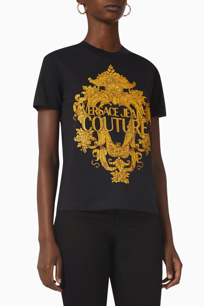 

Couture Logo T-shirt in Cotton-jersey, Black