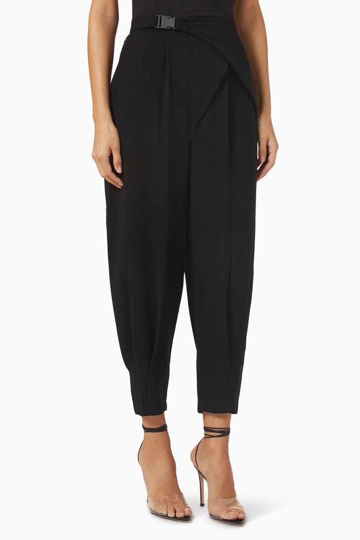 Buckle Trousers, Black