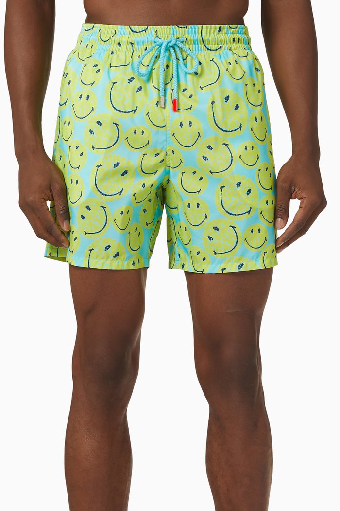 

x Smiley Turtles Swim Trunks in Poly Cotton, Blue