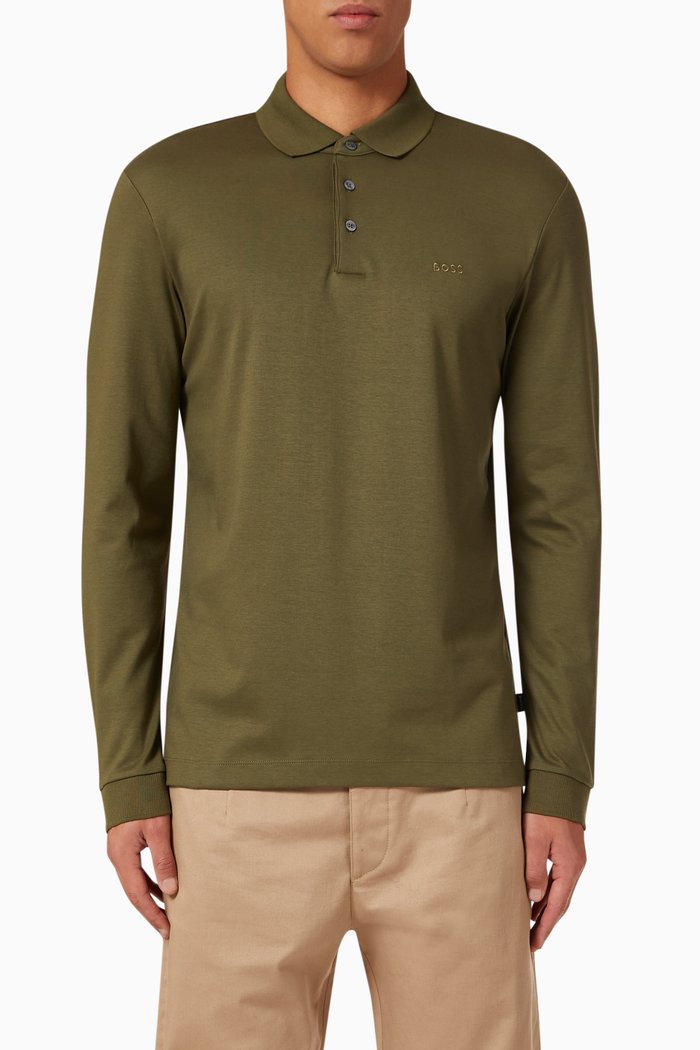 

Pado Polo Shirt in Cotton Knit, Green