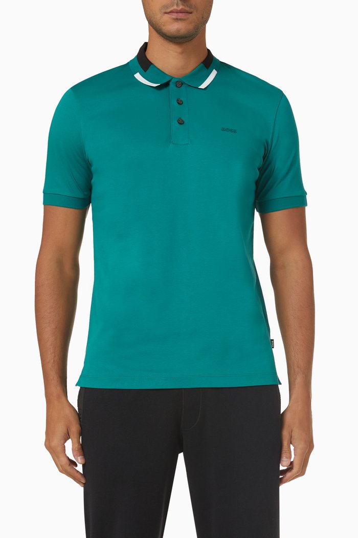 

Phillipson Polo Shirt in Cotton Piqué, Green