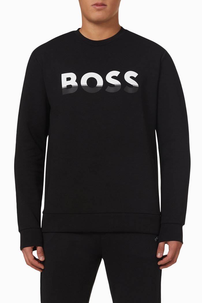 

Logo Sweatshirt in Cotton, Black