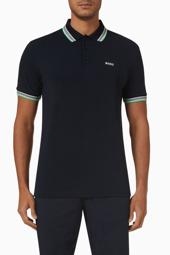 

Polo Shirt in Organic Cotton, Blue