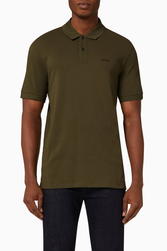 Polo Shirt in Organic Cotton, Green