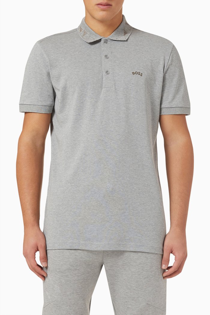 

Polo Shirt in Cotton, Grey