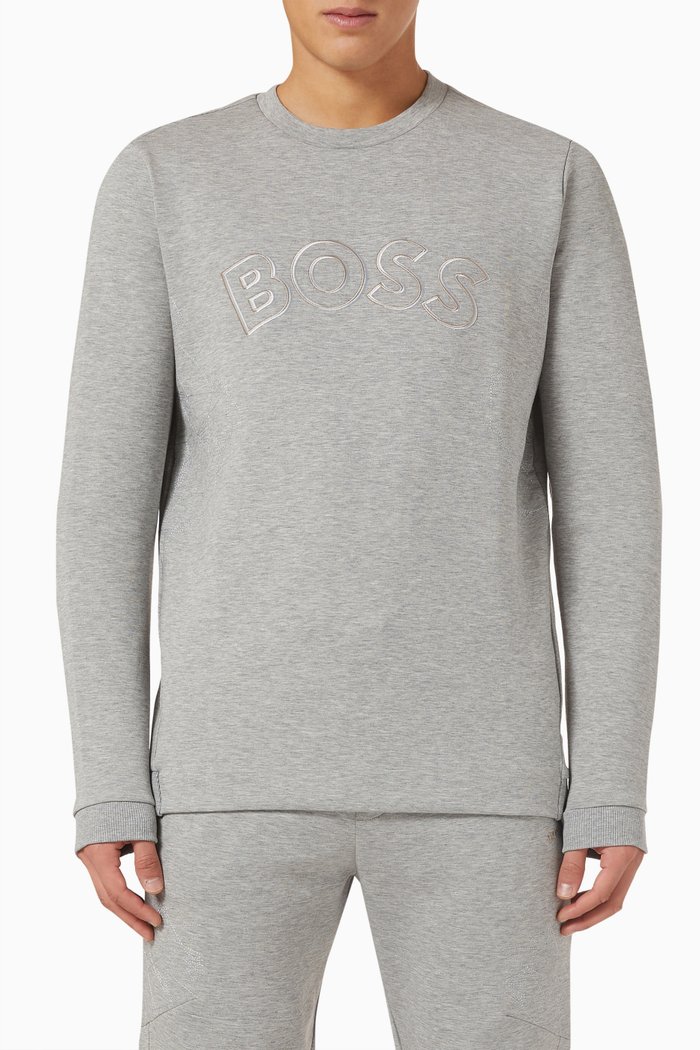Sweashirt in Cotton, Grey