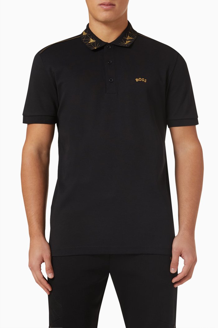 

Polo Shirt in Cotton, Black