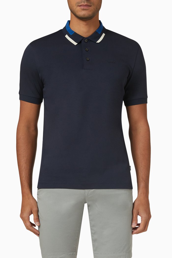 

Phillipson Polo Shirt in Cotton Piqué, Blue