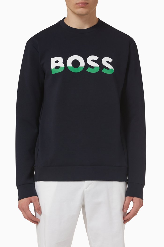 

Logo Sweatshirt in Cotton, Blue