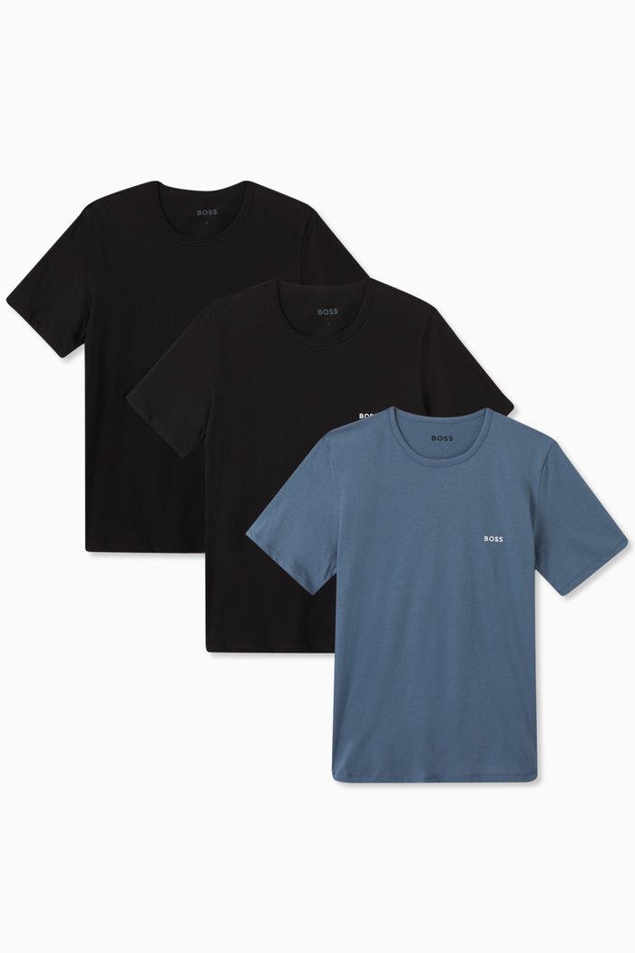 

T-shirts in Cotton Jersey, Set of 3, Multicolour