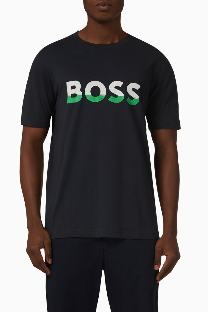 

T-shirt in Cotton Jersey, Blue