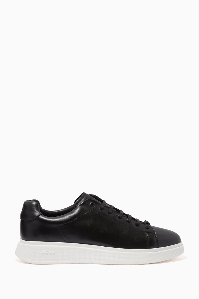 

Low-top Sneakers in Leather, Black