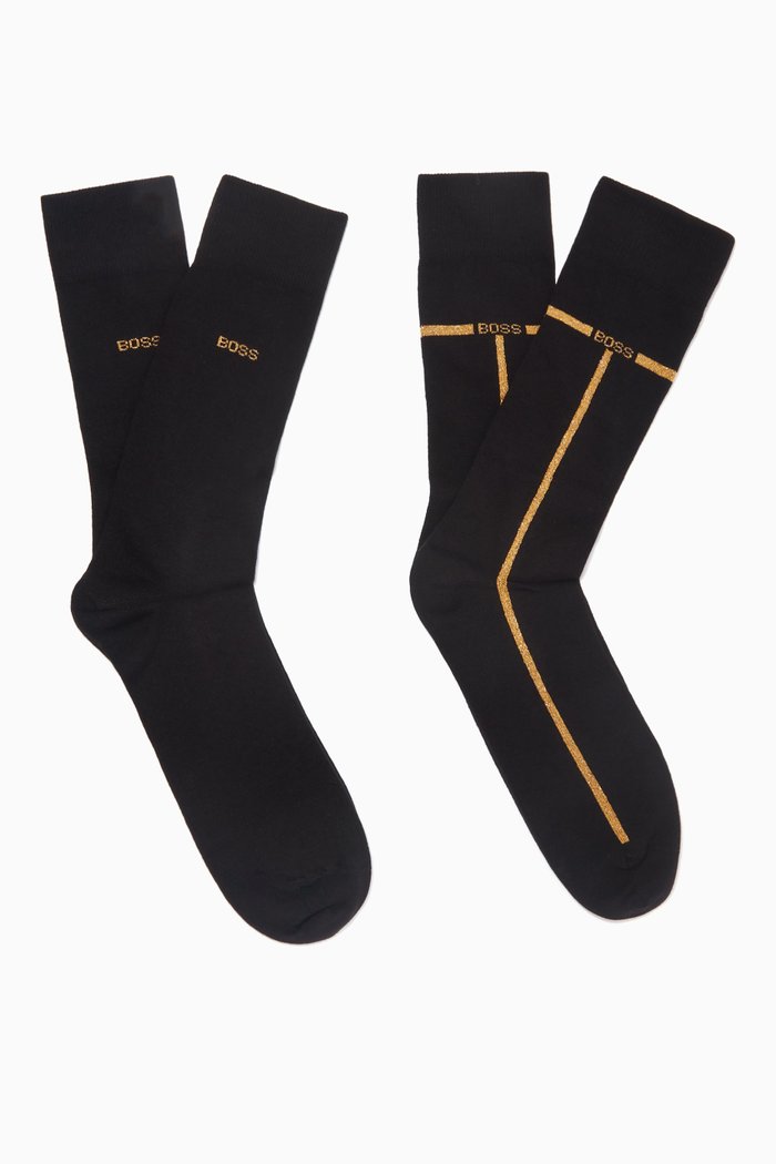

Socks in Cotton, Set of 2, Black