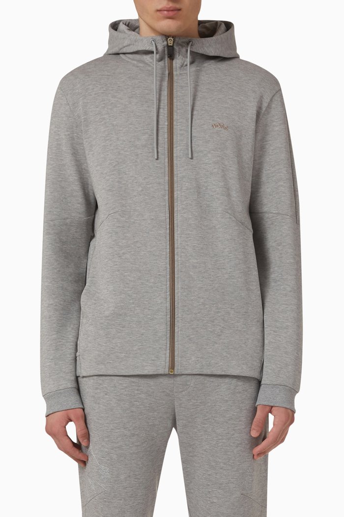 

Logo Hoodie in Cotton, Grey