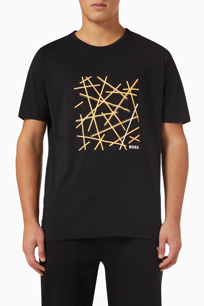 

T-shirt in Cotton Jersey, Black