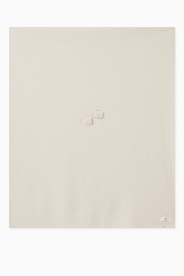 

Animal Motif Blanket in Cotton, Neutral