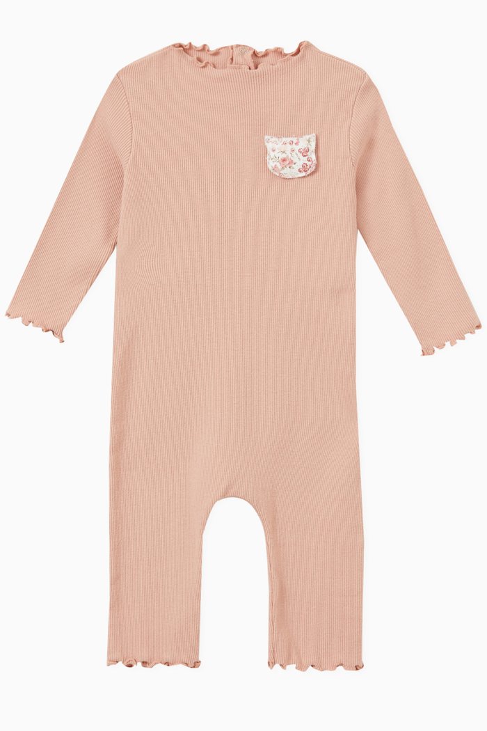 

Romper in Ribbed Knit, Pink