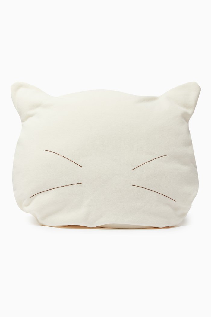 

Cat Cushion in Cotton, Neutral