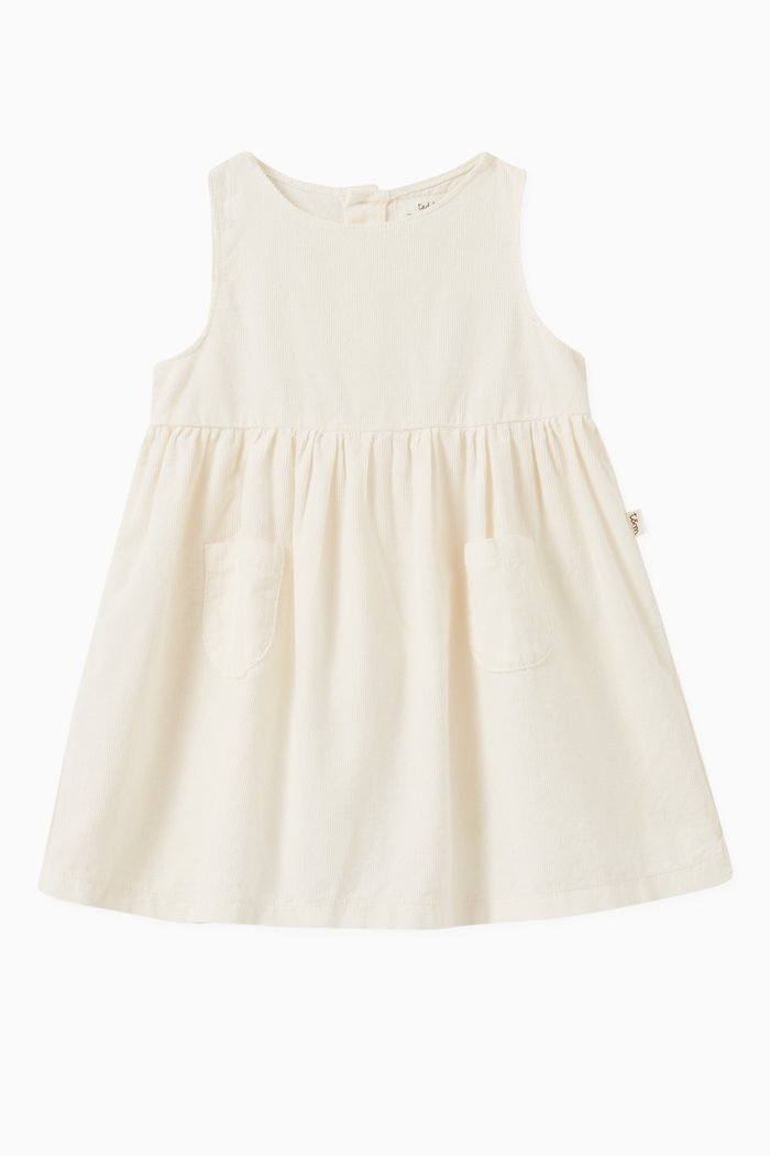 

Pinafore Dress in Corduroy, Neutral