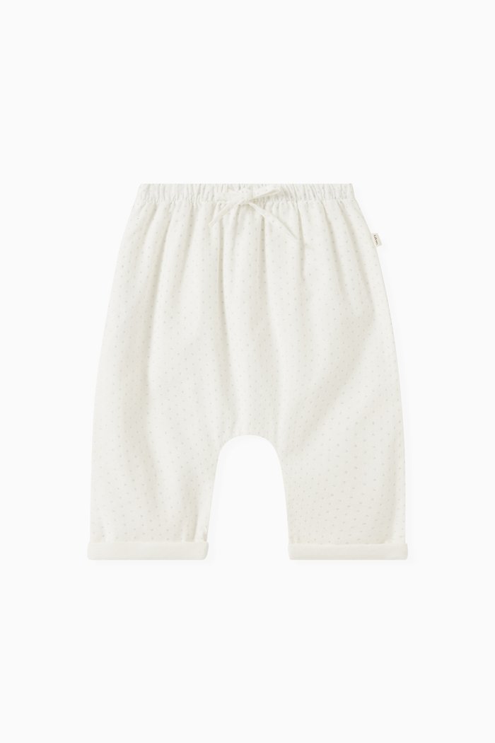 

Drawstring Pants in Cotton, White