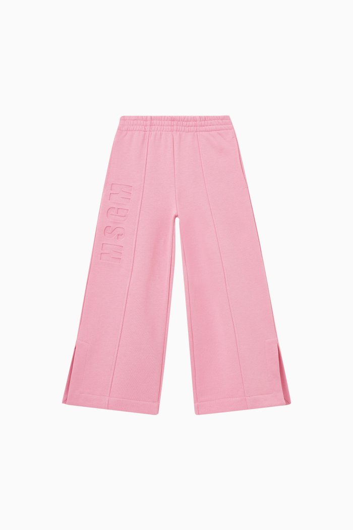 

Logo Debossed Sweatpants in Cotton, Pink
