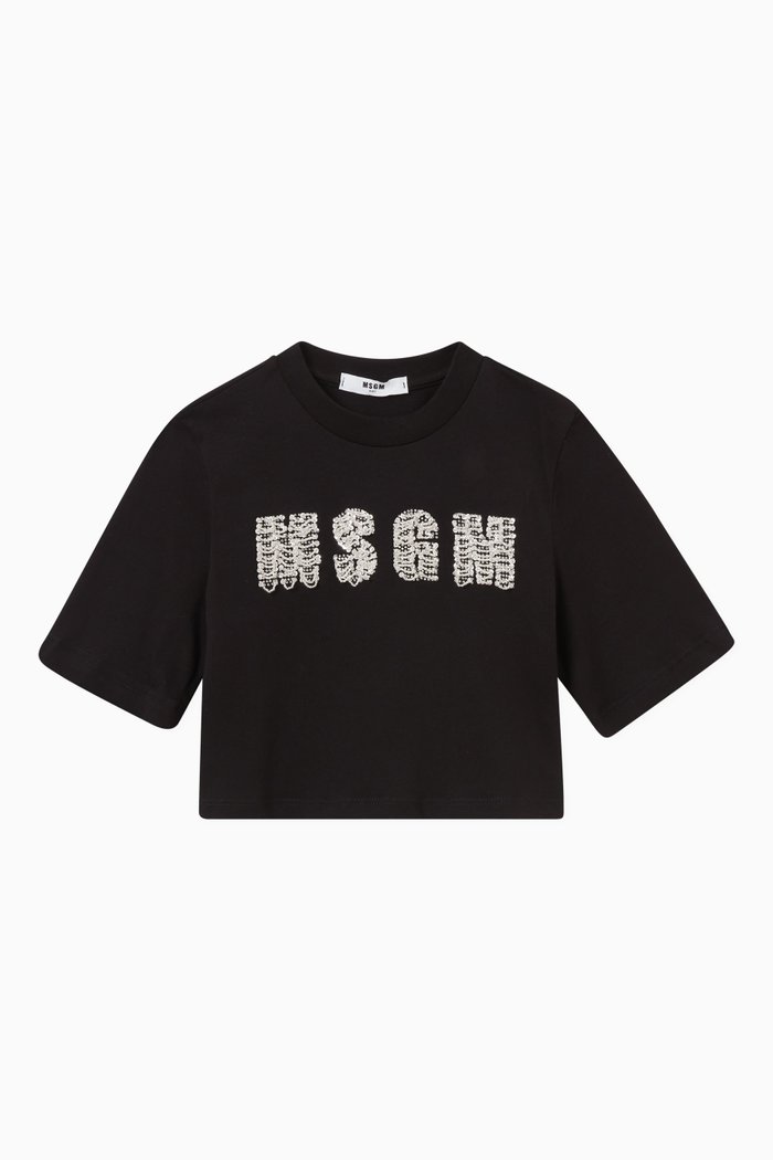 

Gem Logo T-shirt in Cotton, Black